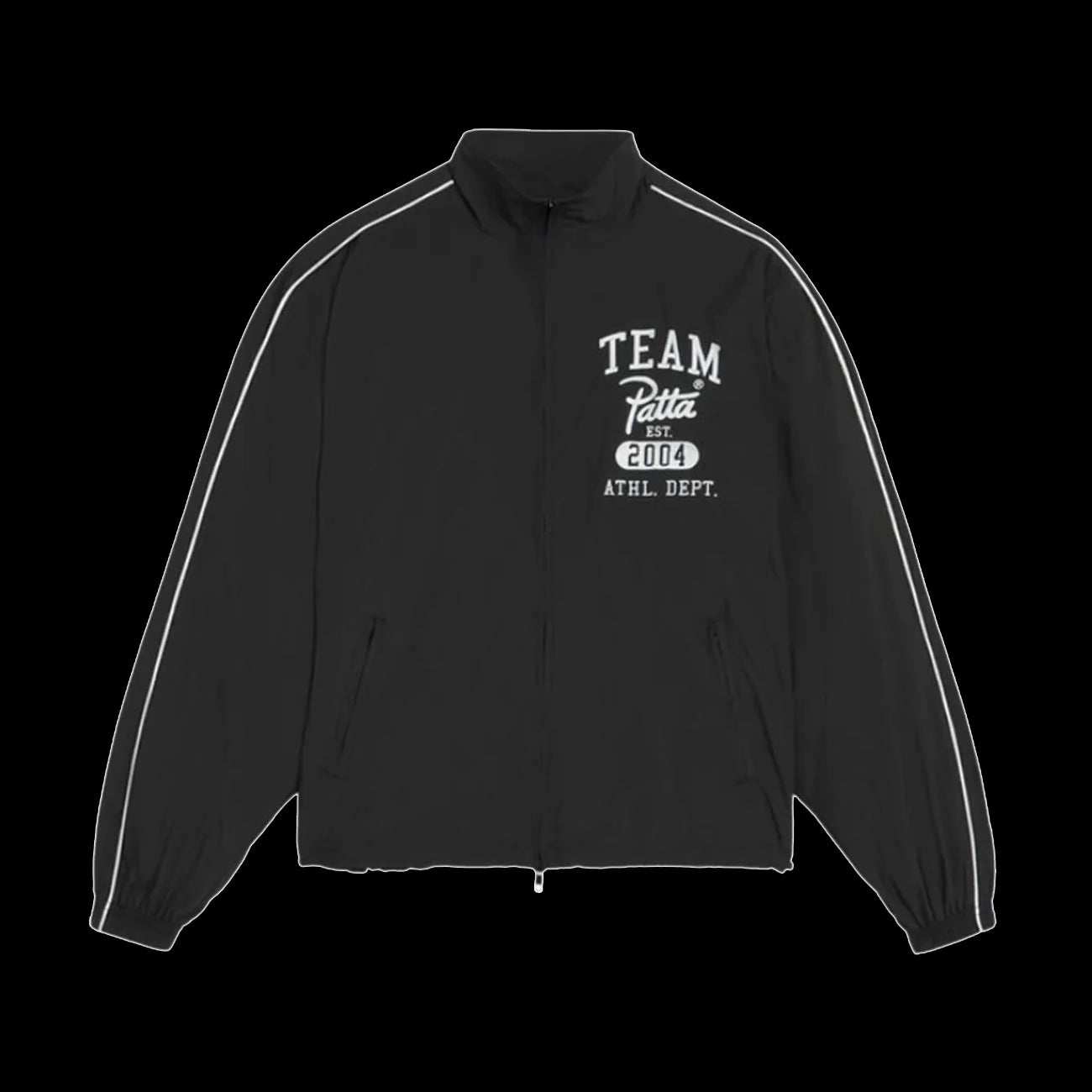 Patta Athletic Nylon Track Jacket Black