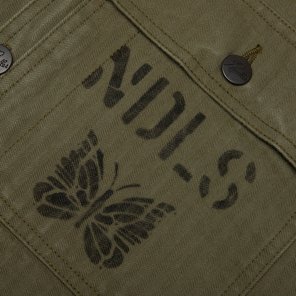 Cotton Herringbone P 44 Jacket Olive