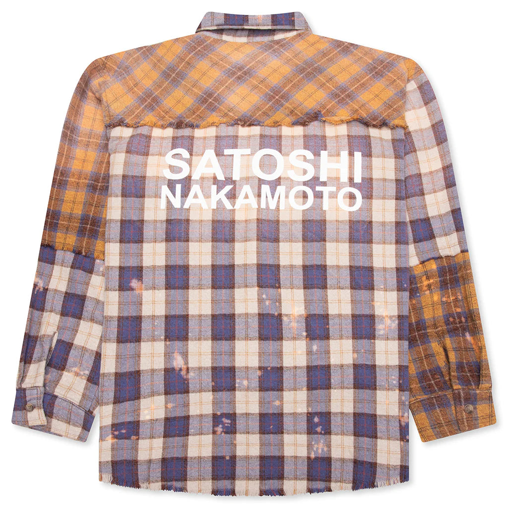 Patchwork Logo Flannel Brown Multi