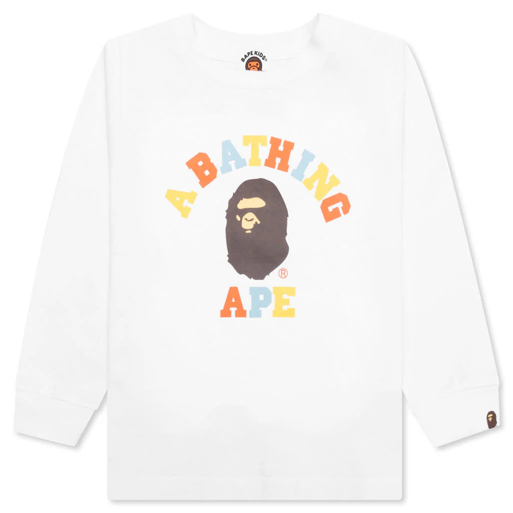 Kids Colors College L S Tee White