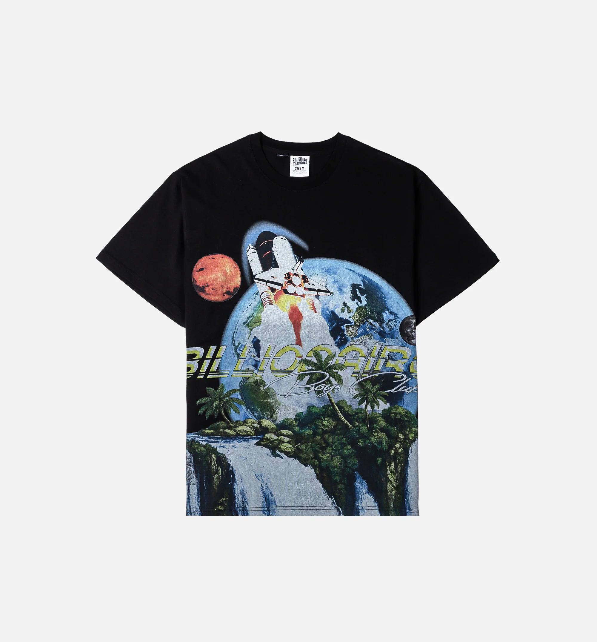 Waterfall Mens Short Sleeve Shirt Black