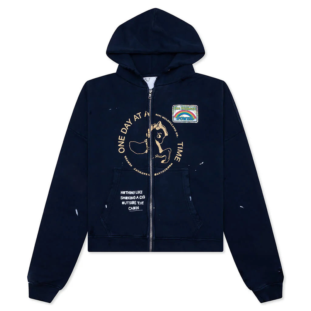 Treatment Center Zip Hooded Sweatshirt Navy