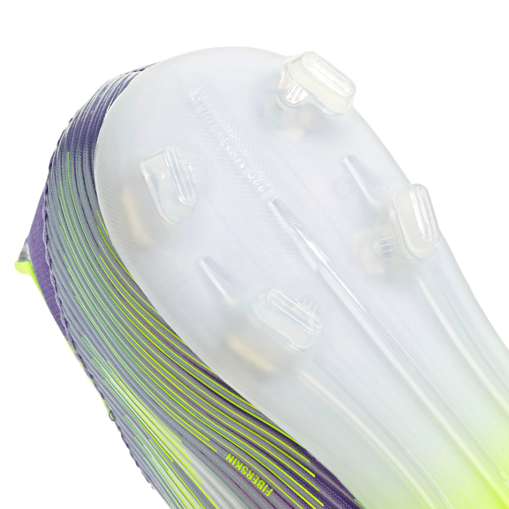 adidas F50 League Laceless FG MG Mens Soccer Cleats Purple White Lemon