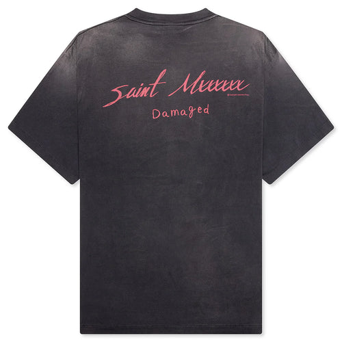 Damaged S S Tee Black