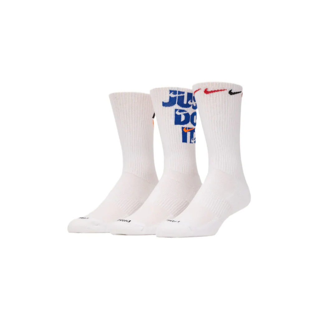 Everyday Plus Cushioned Crew 3 Pack Sock - White/Multi