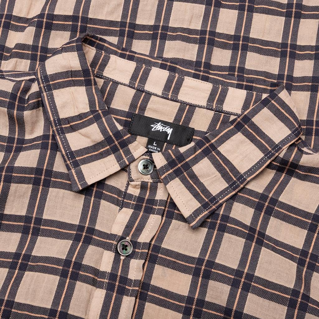 Sonoma Plaid L S Shirt Tan