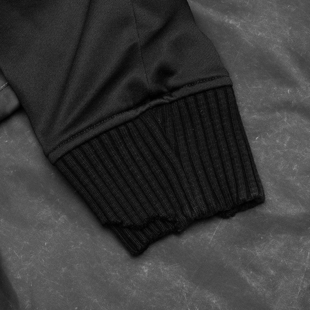 Washed Satin 50 50 Long Slim Pant Black