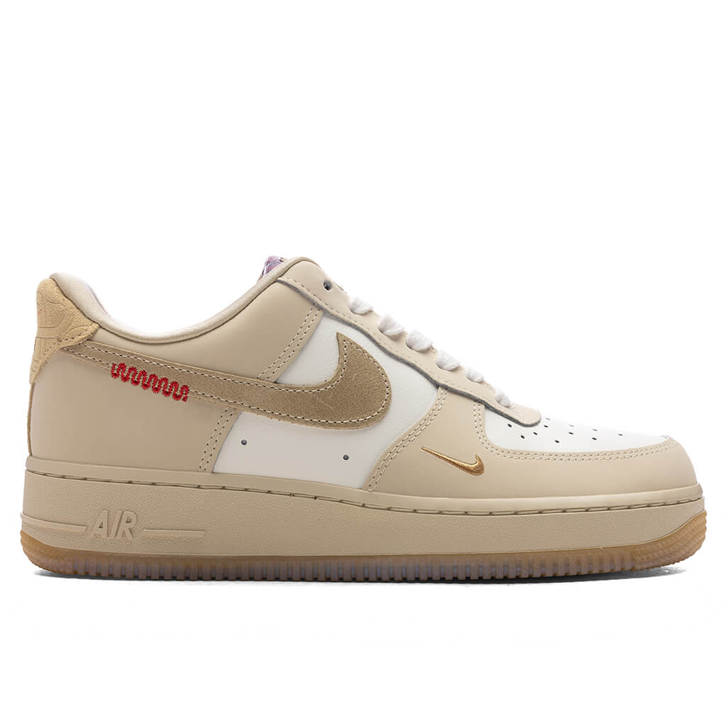 Womens Air Force 1 Year of The Snake Sail Team Gold Light Khaki Parachute Beige