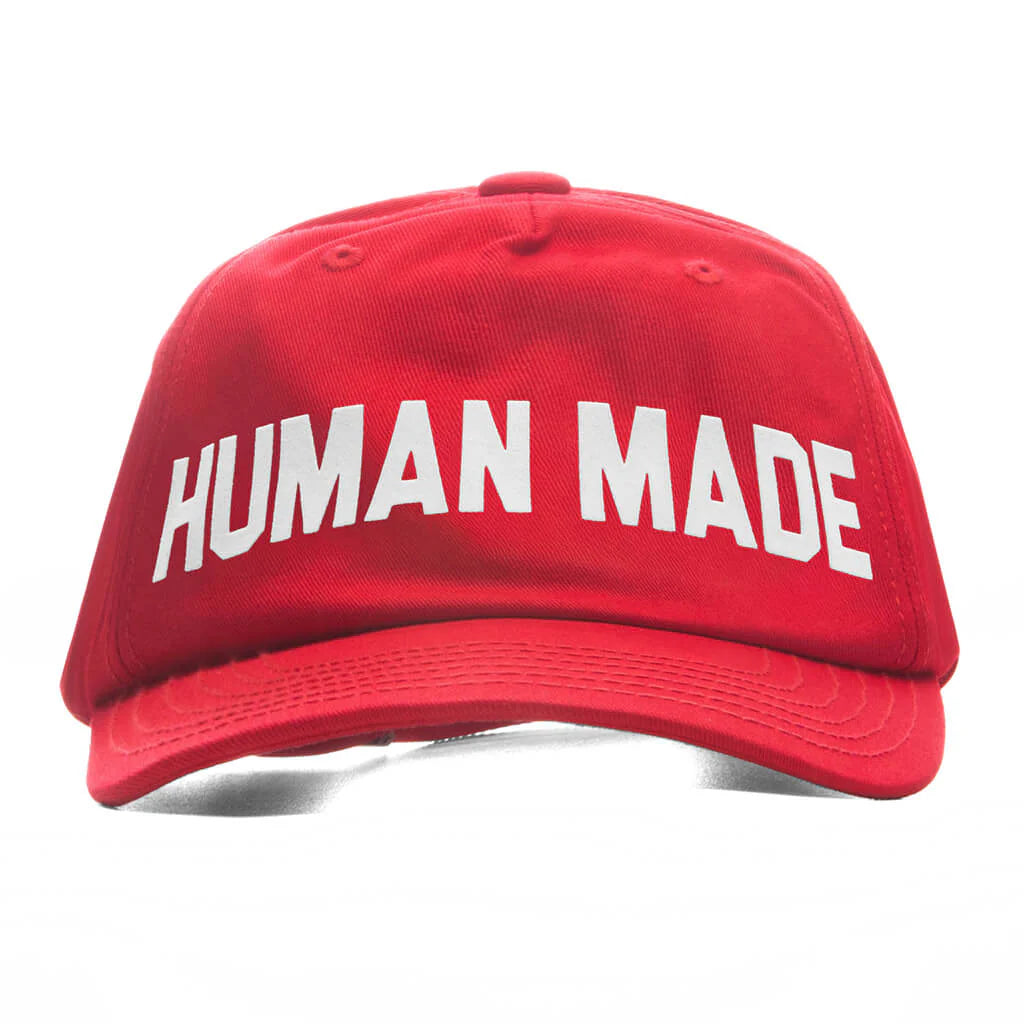5 Panel Twill Cap Red