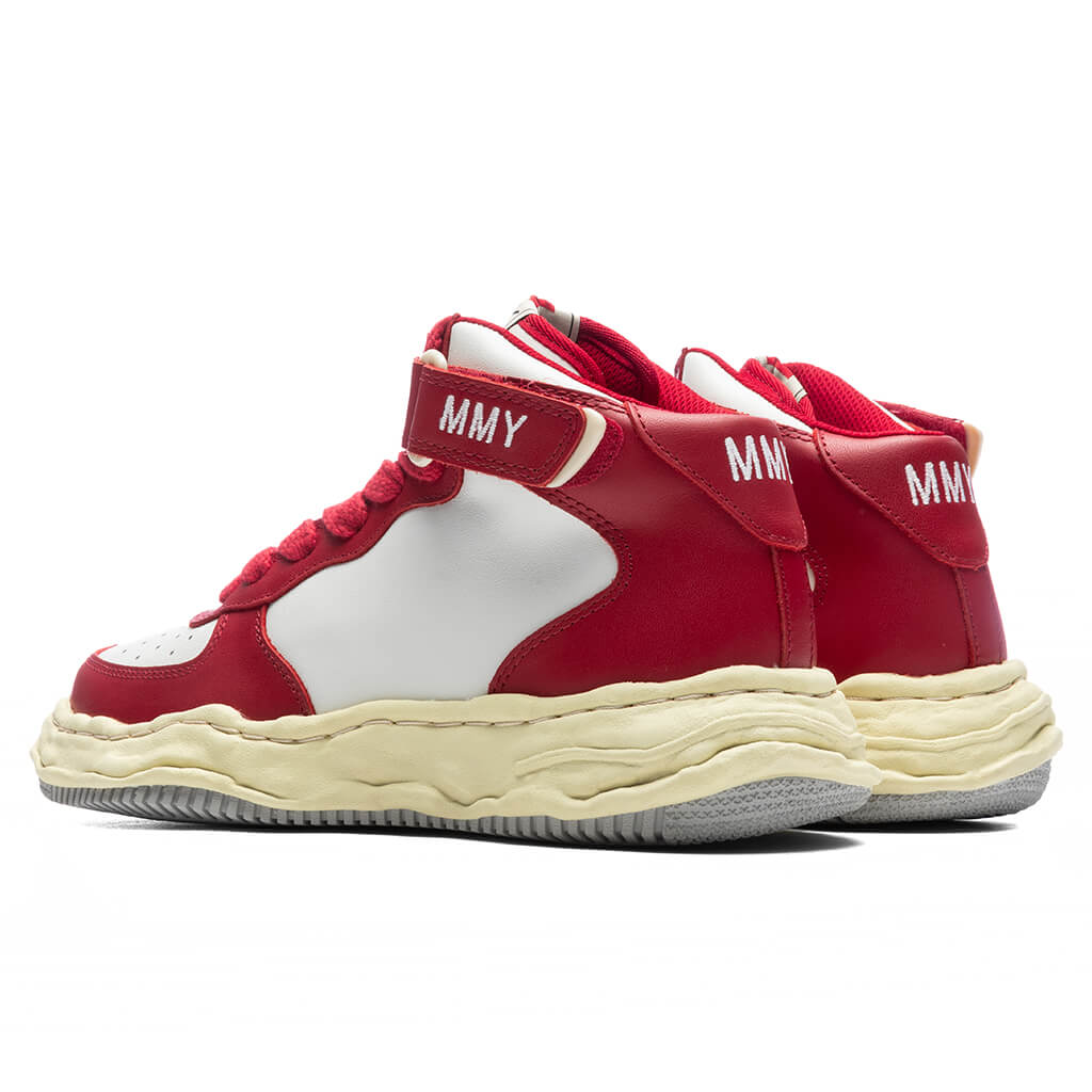 Wayne Vintage Color Sole Leather High Red White