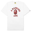 Color Camo College Tee White Red