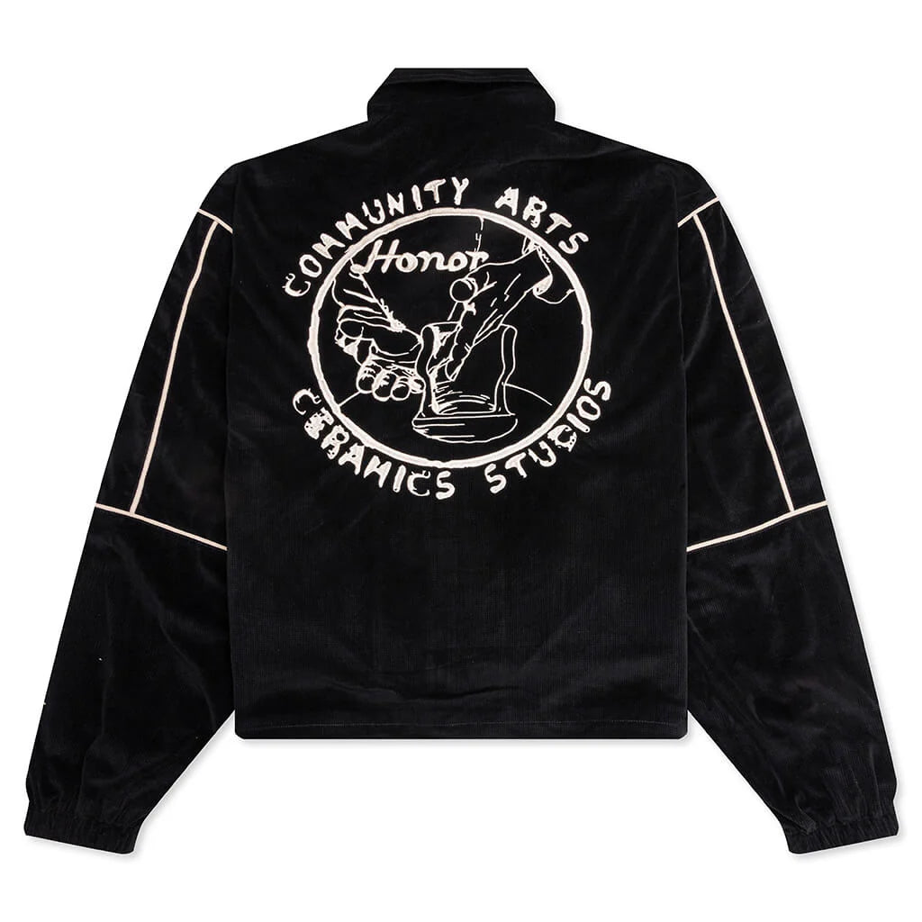 Piping Track Jacket Black