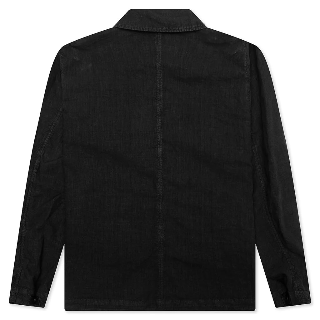Lino Nylon Tela Field Jacket Black