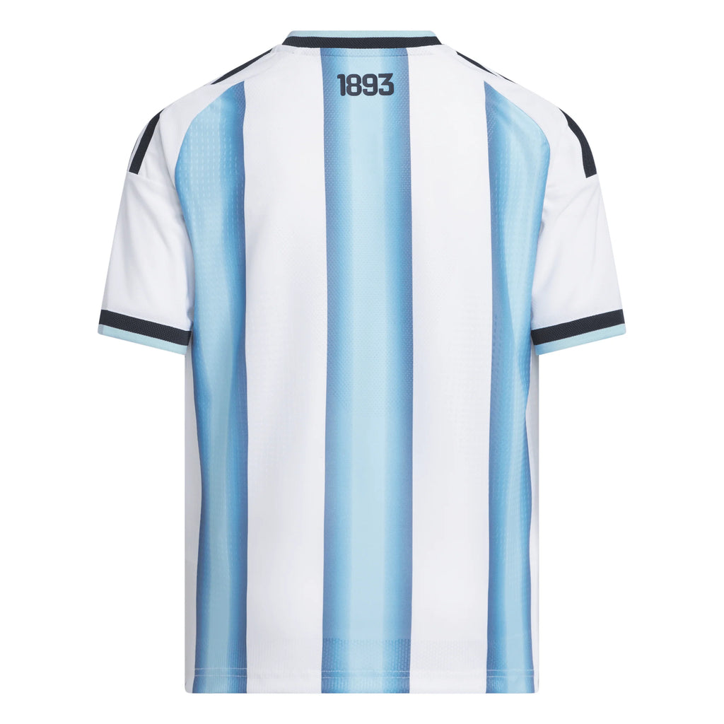 adidas Argentina Home Authentic Youth Soccer Jersey 26 White Blue