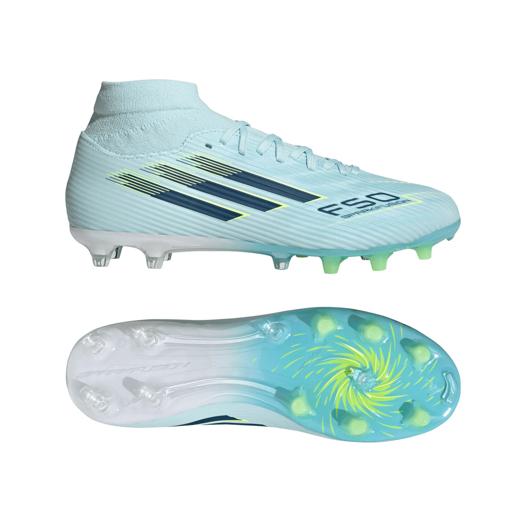 adidas F50 SparkFusion League Mid Cut FG AG Firm Ground Artificial Ground Womens Soccer Cleats Blue