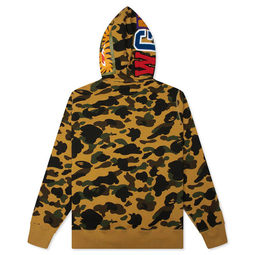 1st Camo Shark Full Zip Hoodie Yellow