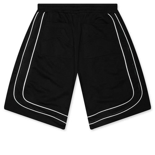 Baggy Mesh Basketball Short Black White