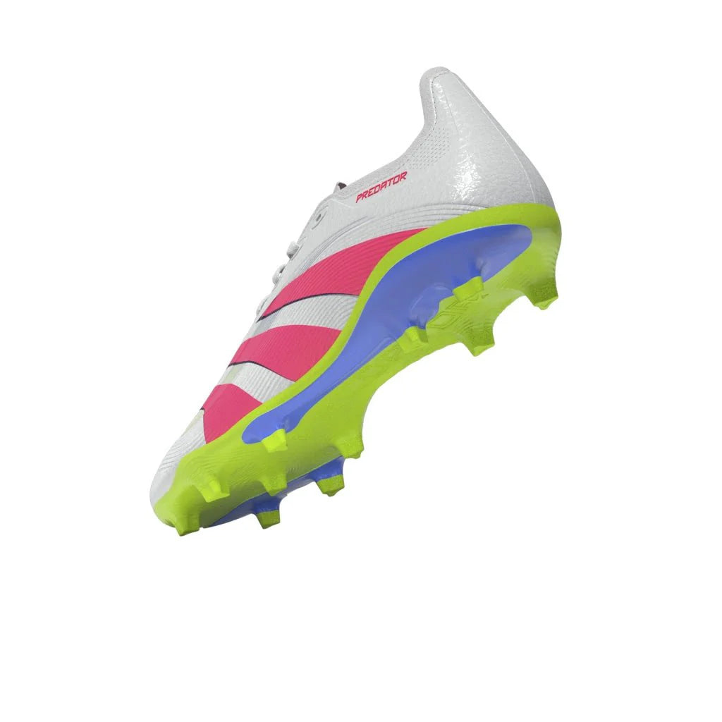 adidas Predator League Firm Multi Ground Soccer Cleats White Pink Lemon