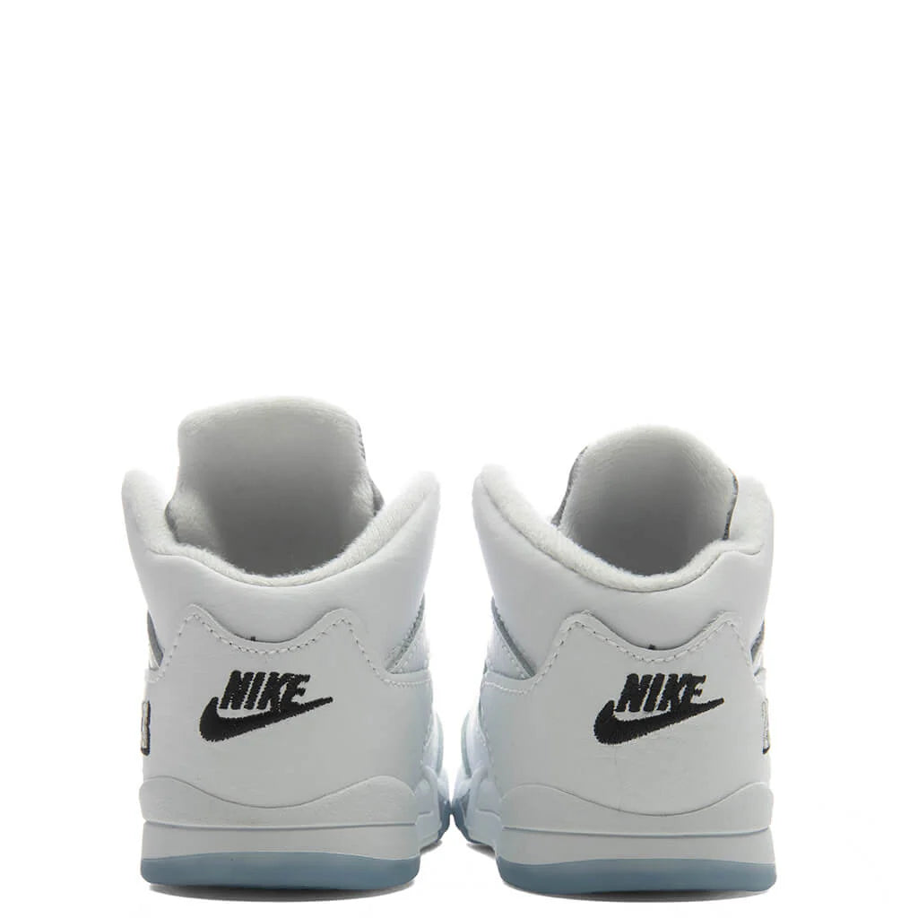 Air Jordan 5 Retro White Metallic TD White Black Metallic Silver