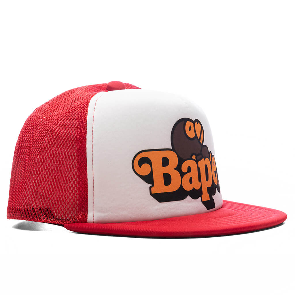 Kids Milo on Bape Mesh Cap Red