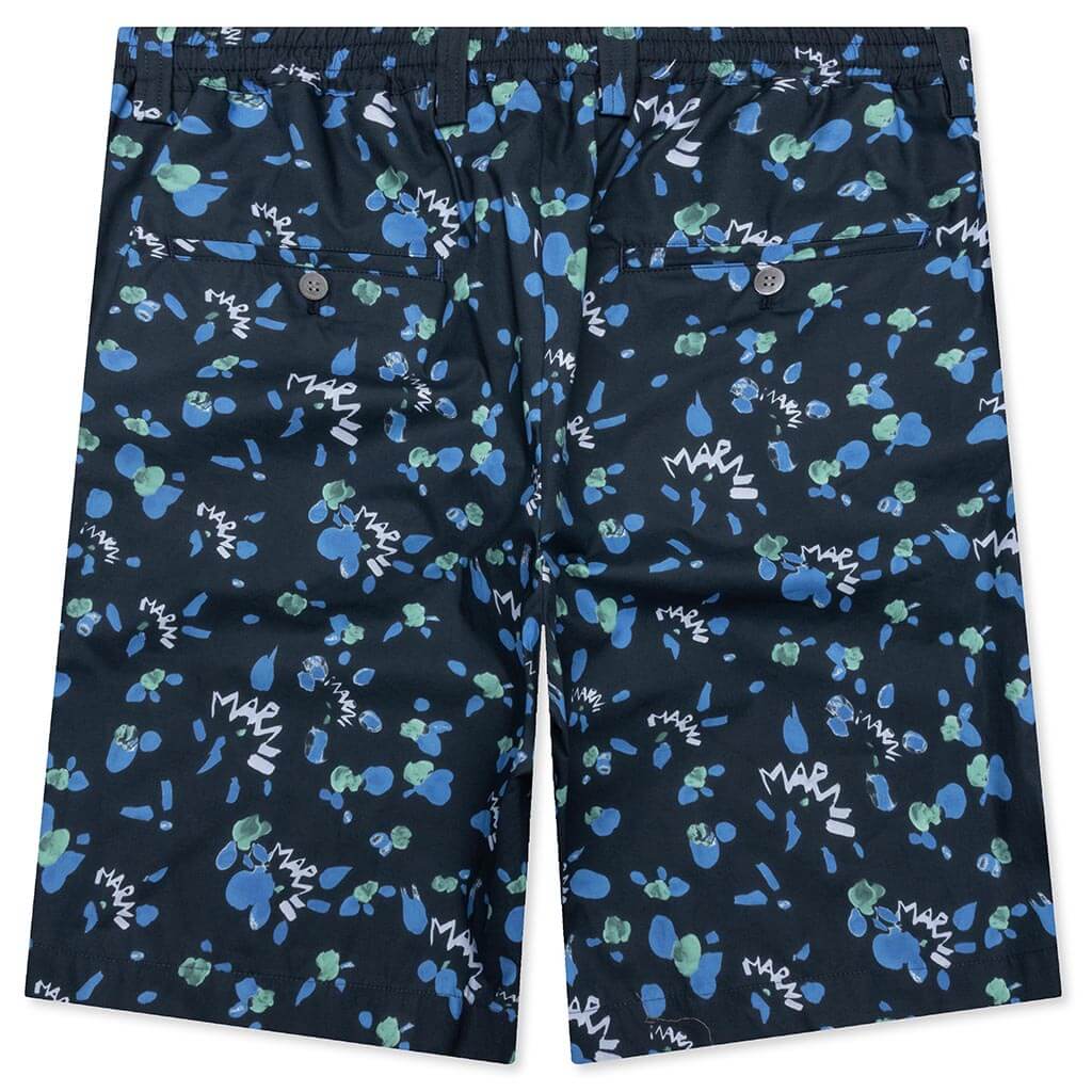 Blue Poplin Shorts Ink