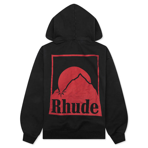 Moonlight Badge Full Zip Hoodie Vintage Black