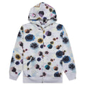 Floral Camo Shark Relaxed Fit Full Zip Hoodie Ivory