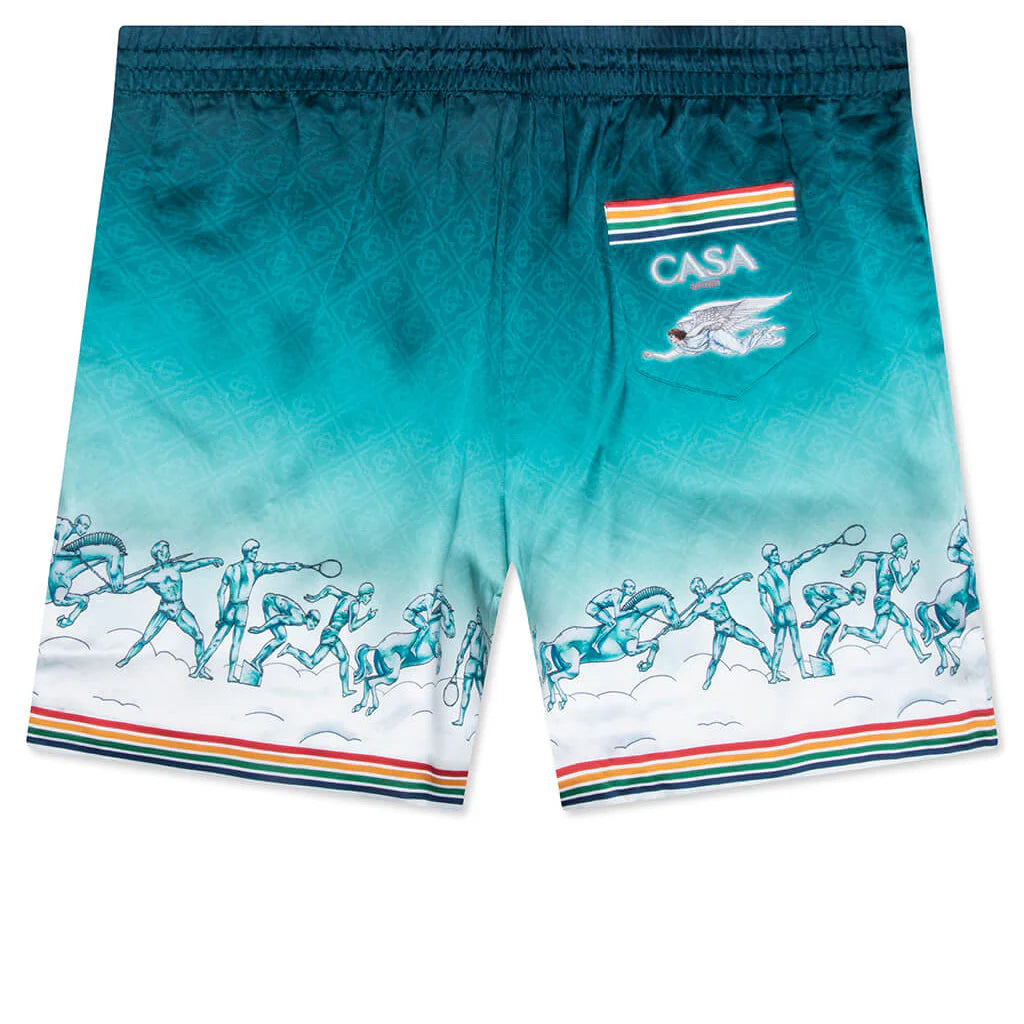 La Deesse Du Stade Silk Shorts Multicolor