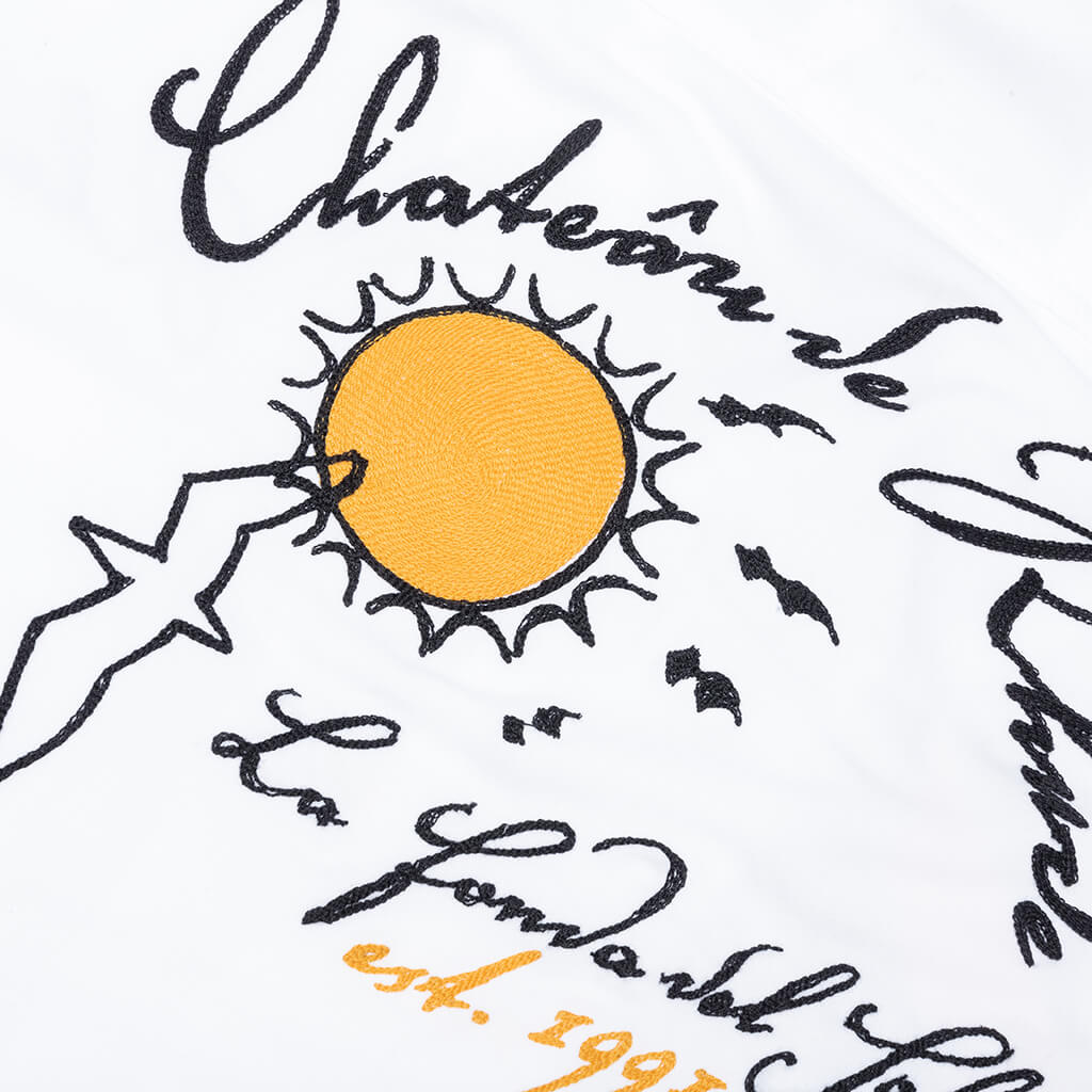 Fonda Del Sol Bowling Shirt White Black Yellow