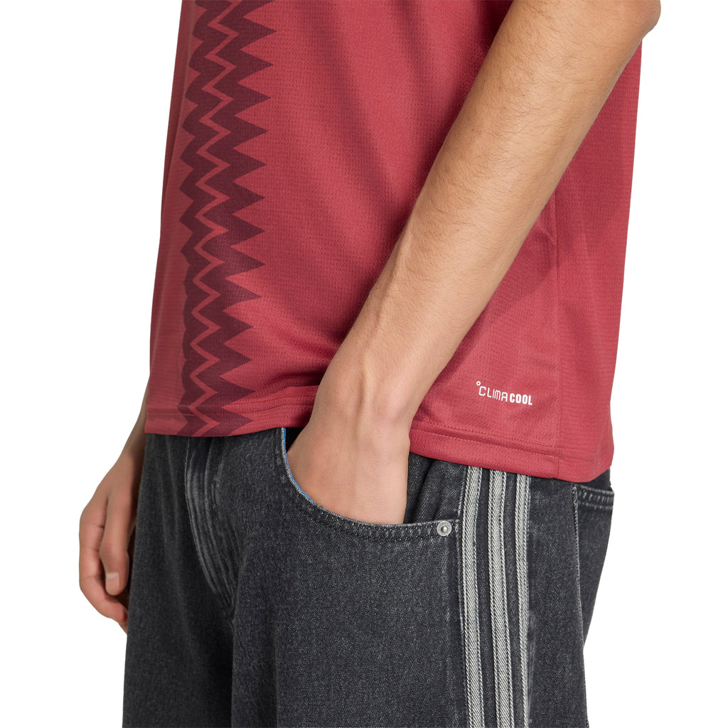 adidas Qatar Home Mens Soccer Jersey 2026 Maroon