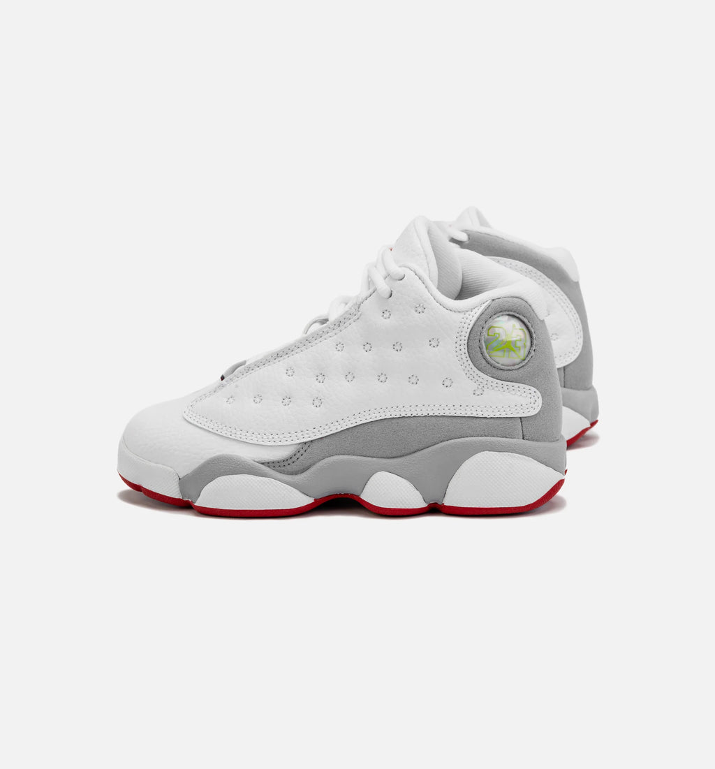 Air Jordan 13 Retro Wolf Grey Preschool Lifestyle Shoe White Grey Free Shipping