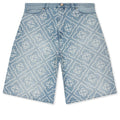 Pearl Monogram Denim Shorts Pearl