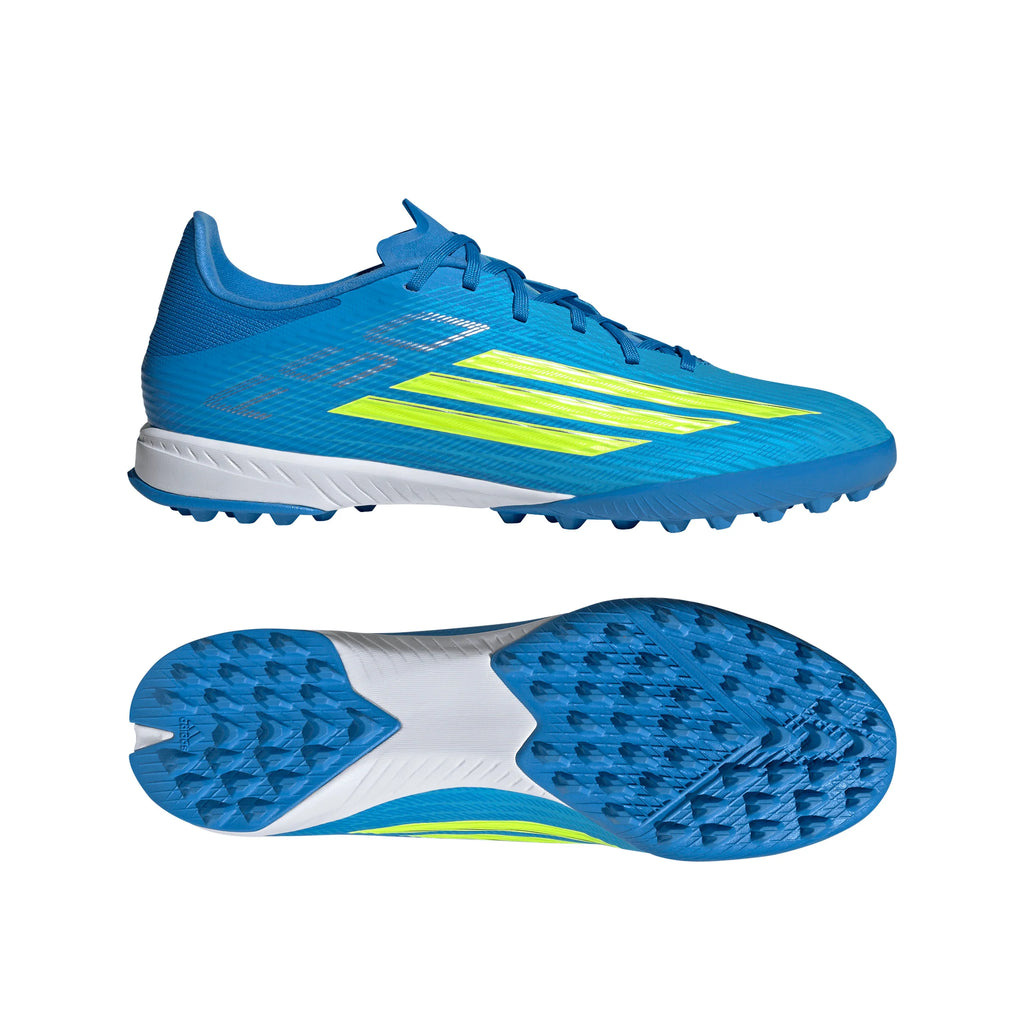 adidas F50 League TF Turf Mens Soccer Cleats Blue Yellow Aqua