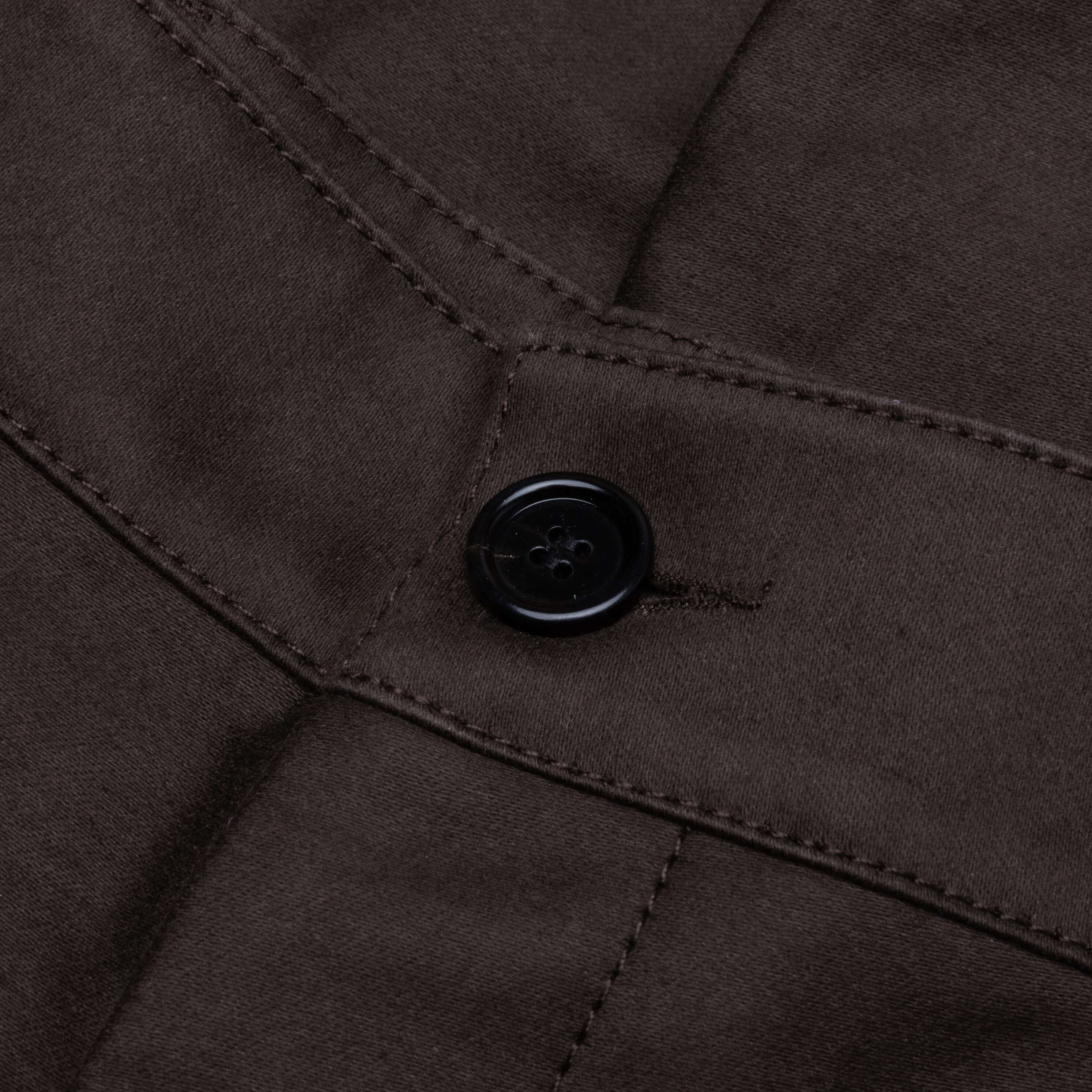 Brown Organic Cotton Cargo Trousers TCY36 Moca