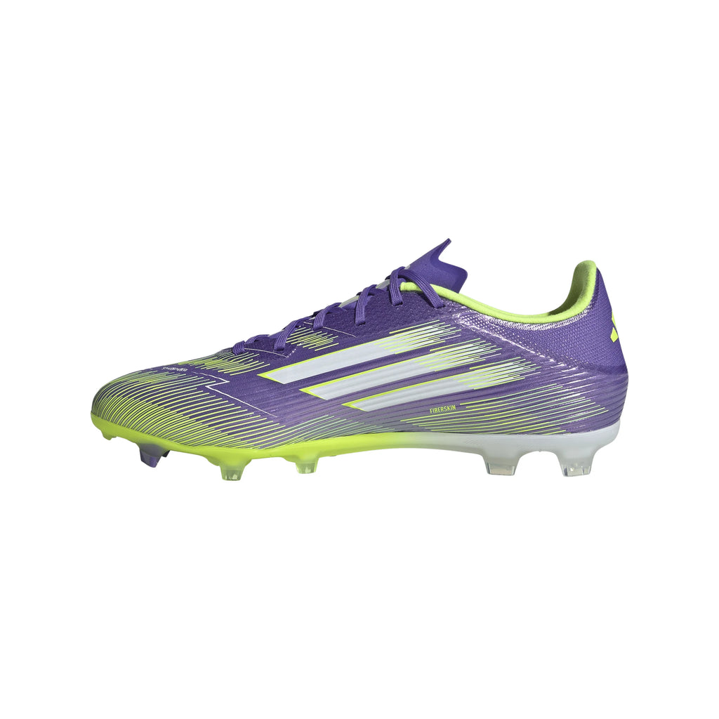 adidas F50 League Firm Multi Ground Soccer Cleats Purple White Lemon
