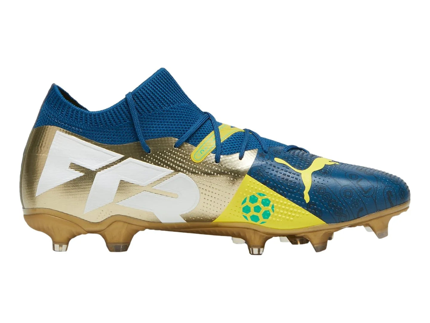 PUMA Future 7 Match BNA FG AG Multi Ground Soccer Cleats Blue Yellow