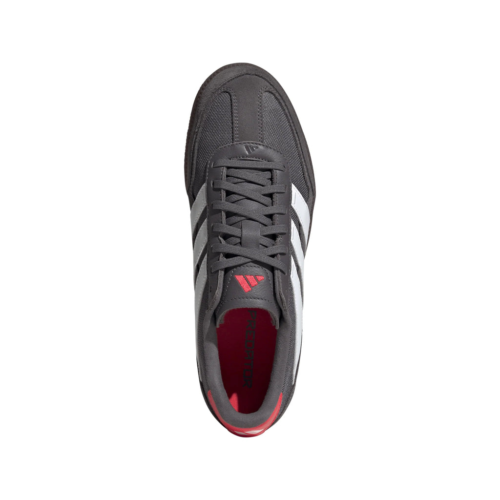 adidas Predator Freestyle Indoor Soccer Shoes Grey Strata White Lucid Red