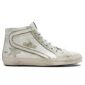 Slide Leather Sneakers White Ice