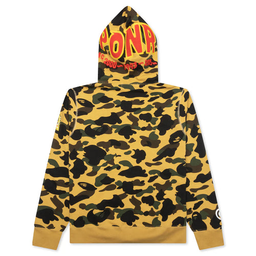 1st Camo 2nd Shark Full Zip Hoodie Yellow