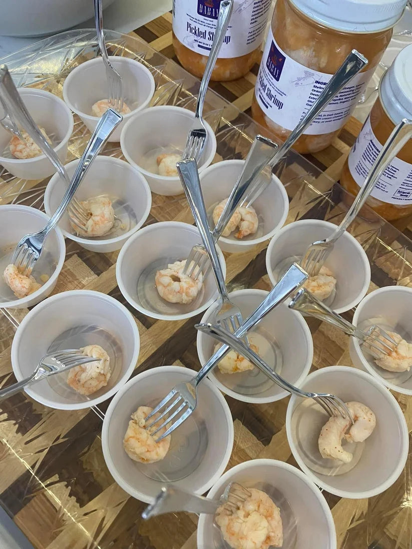 Cajun Spicy Pickled Shrimp 12oz Jar | Tangy Marinated Mississippi Gulf Shrimp Ready-to-Eat Seafood Snack