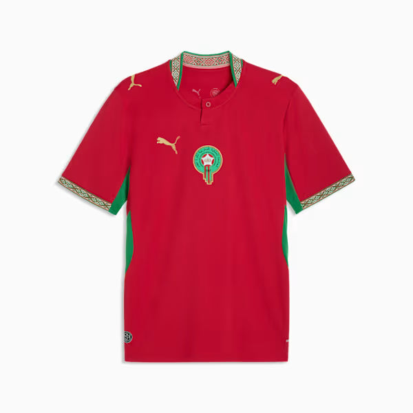 PUMA Morocco Home Mens Soccer Jersey 2026 Red Gold