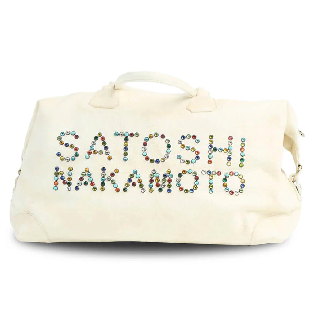 Studded Weekender Bag White