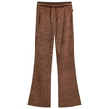 Women's  Knit Cardigan Pants - Brown