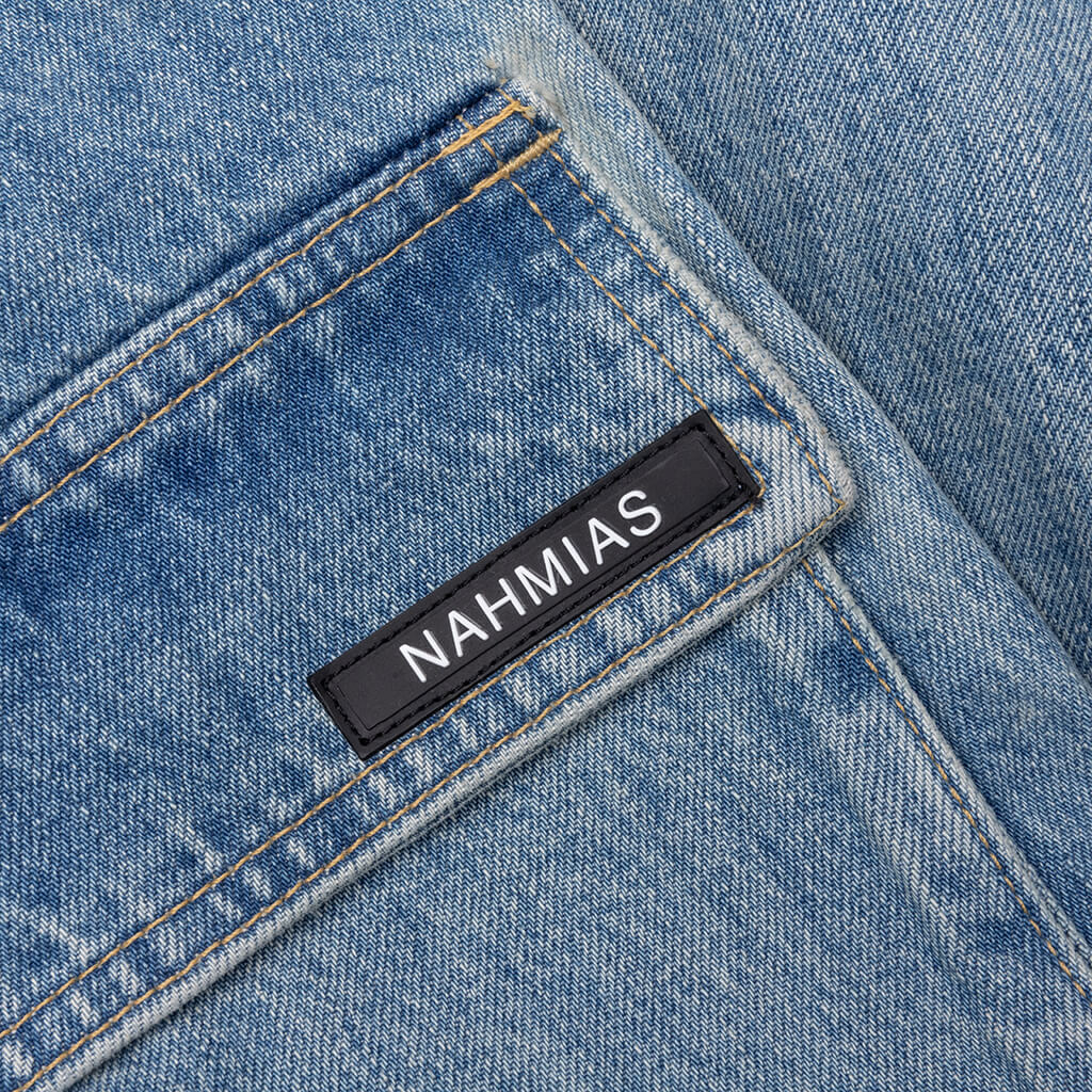 Denim Logo Cargos Light Wash