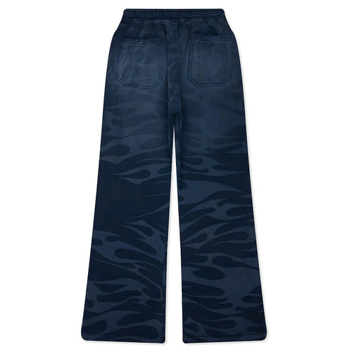 Snap Sweatpants with Flame Black