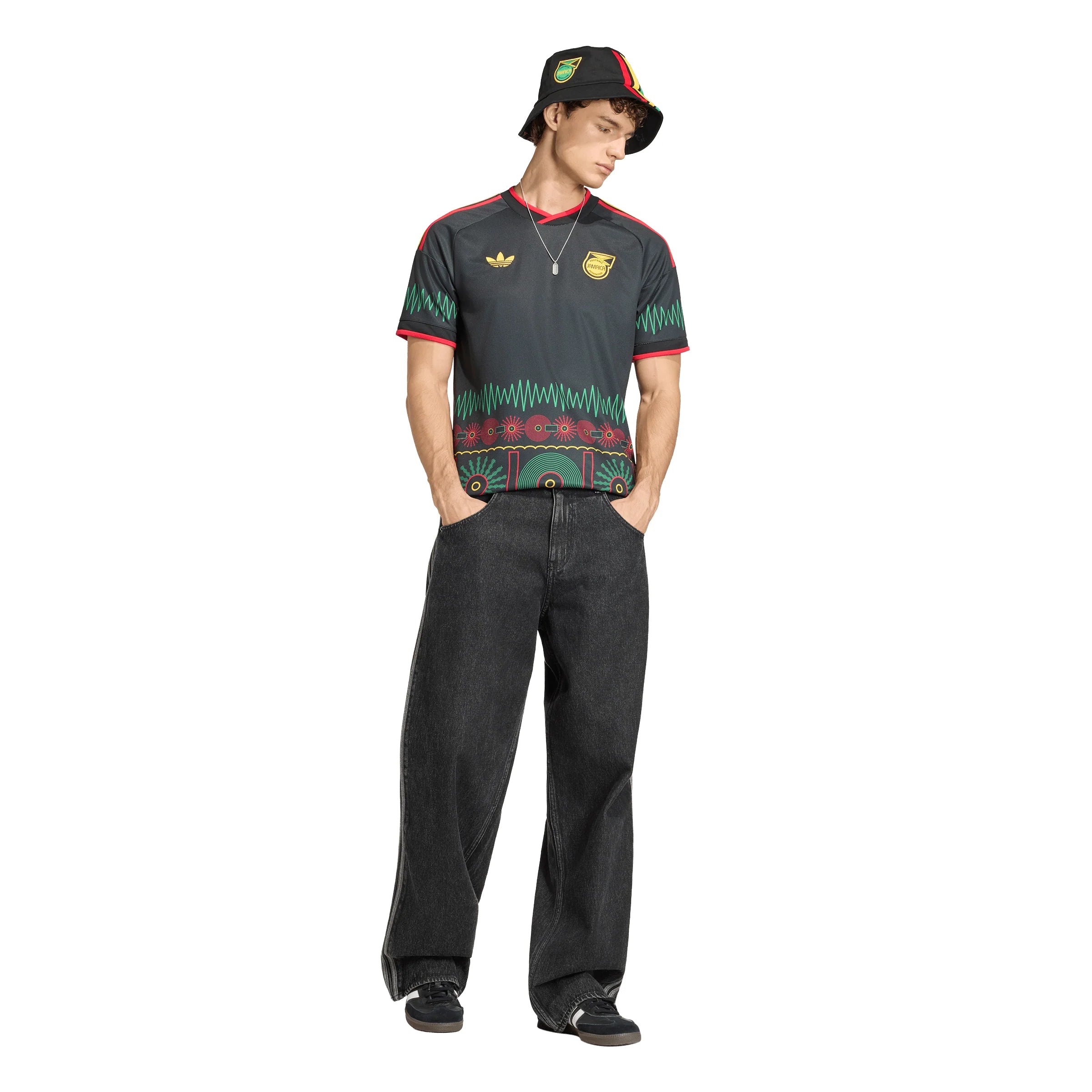 adidas Jamaica Away Mens Soccer Jersey 2026 Black