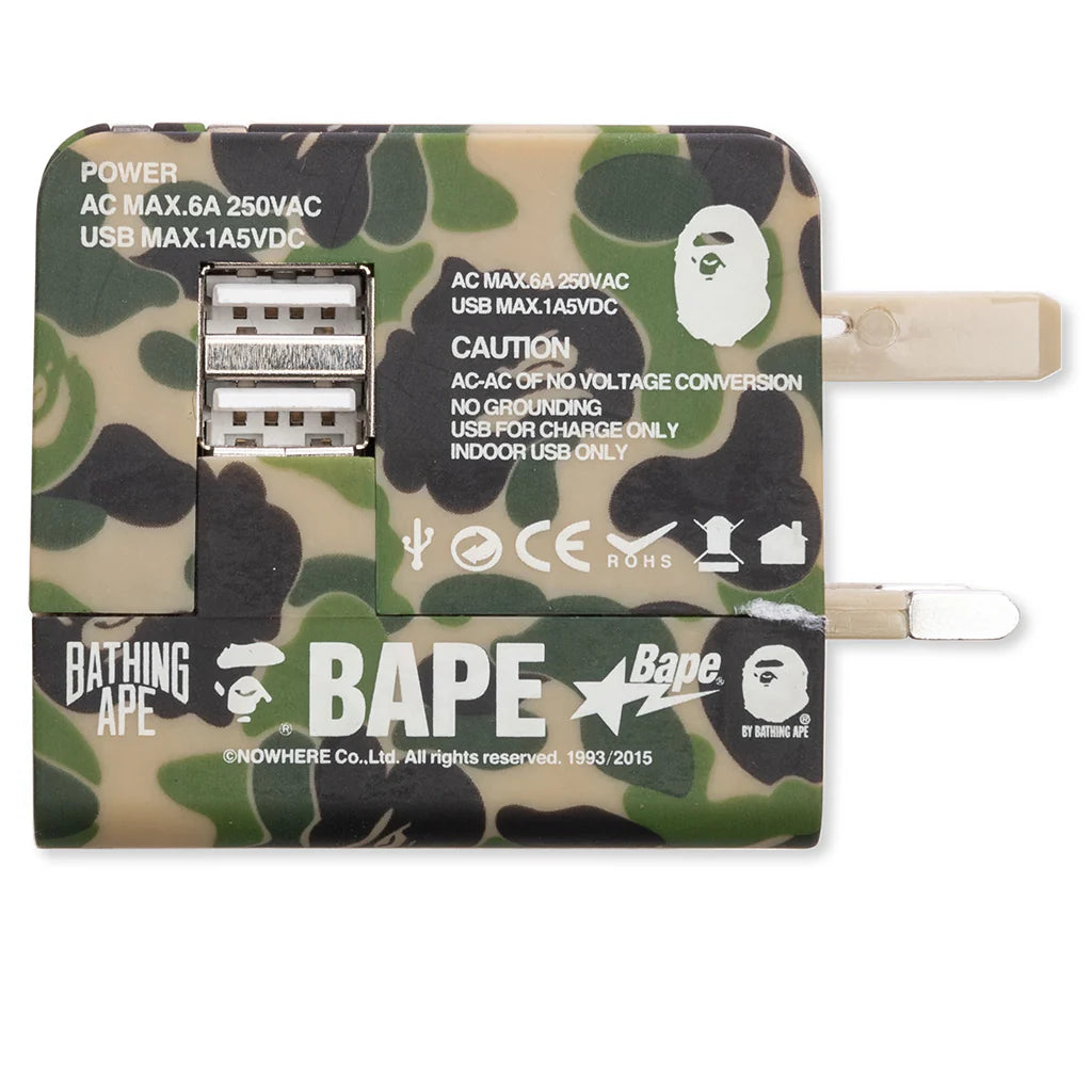 Glow in the Dark ABC Travel AC Adapter Green