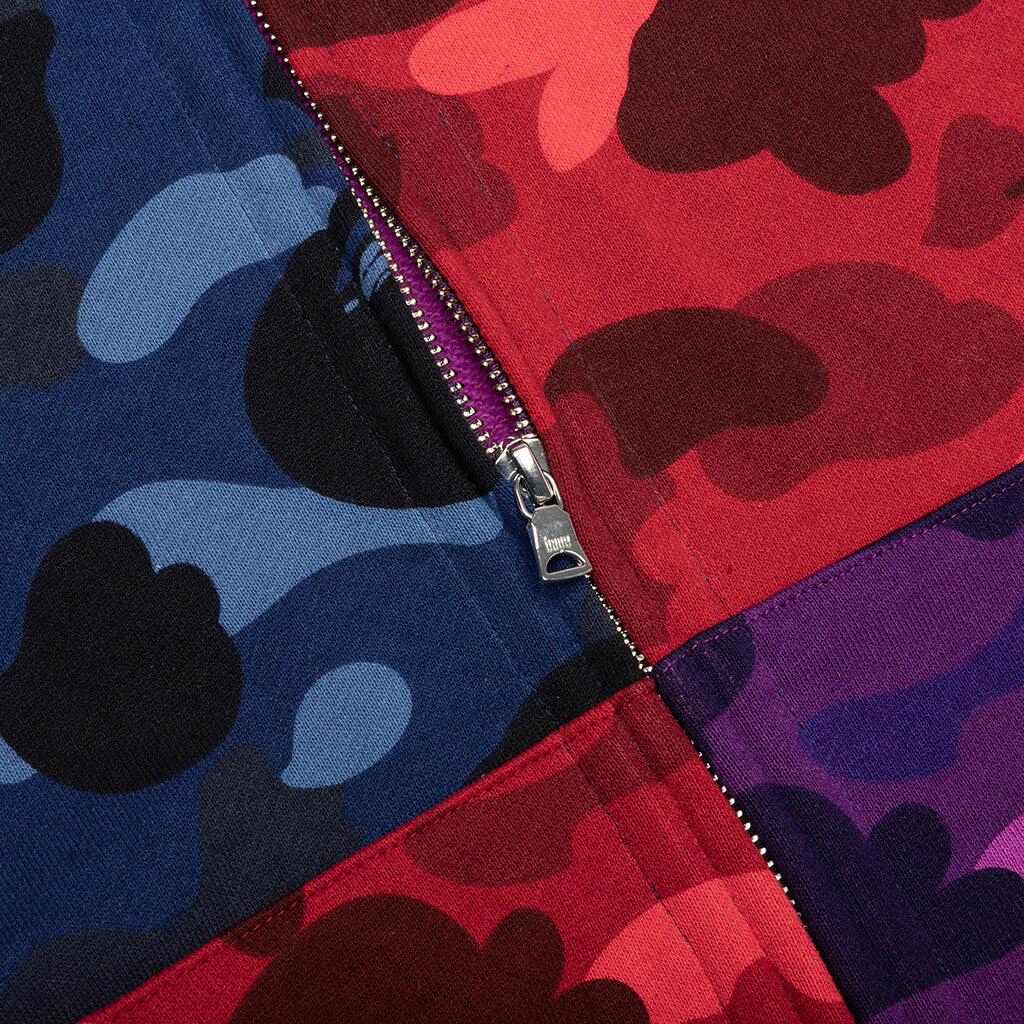 Crazy Shark Wide Fit Full Zip Double Hoodie Multi