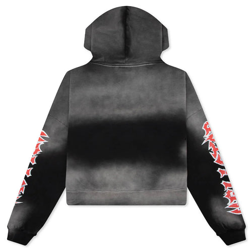 Stars Shine Graffiti Hoodie Black Red