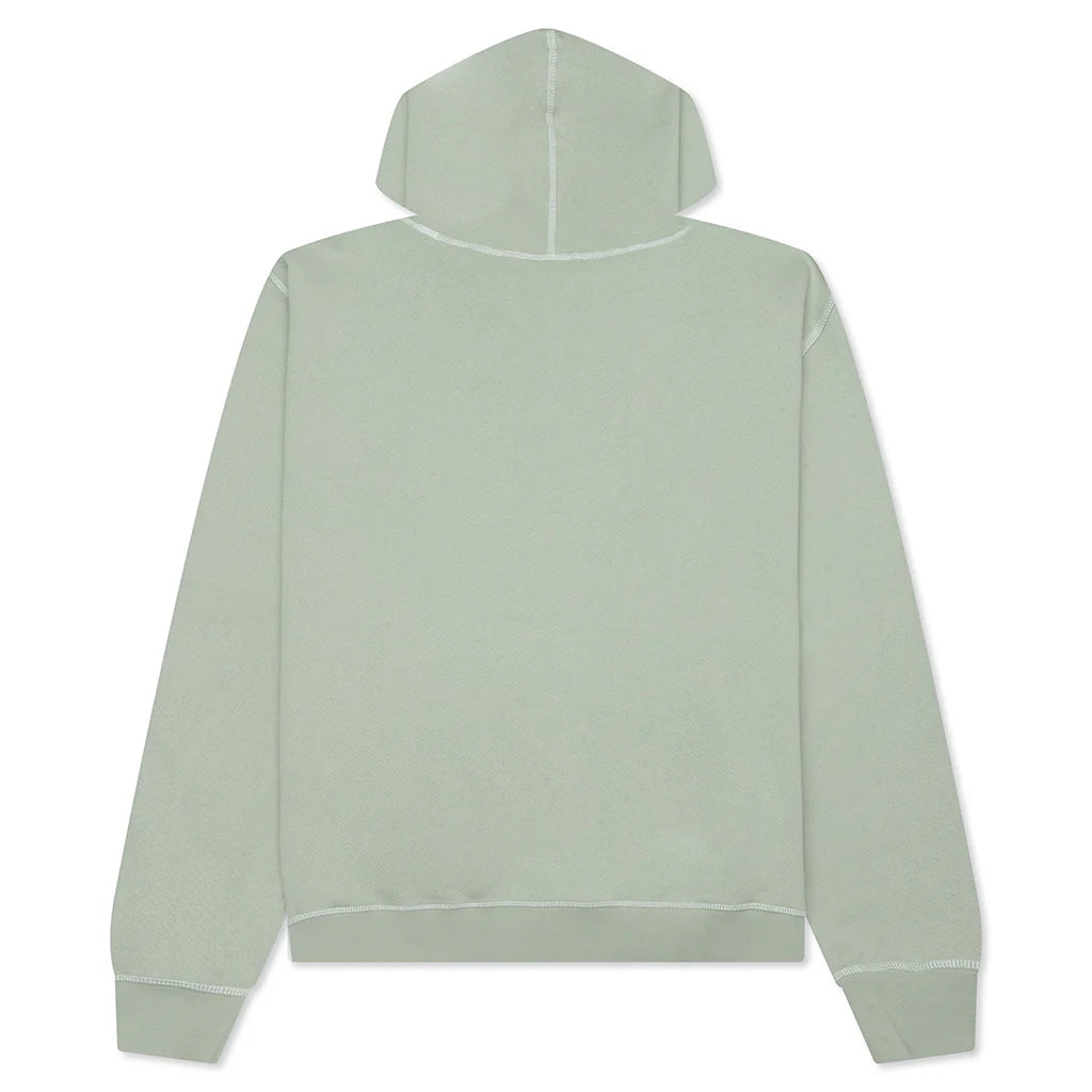 Wordmark Reverse Stitched Hoodie Sage